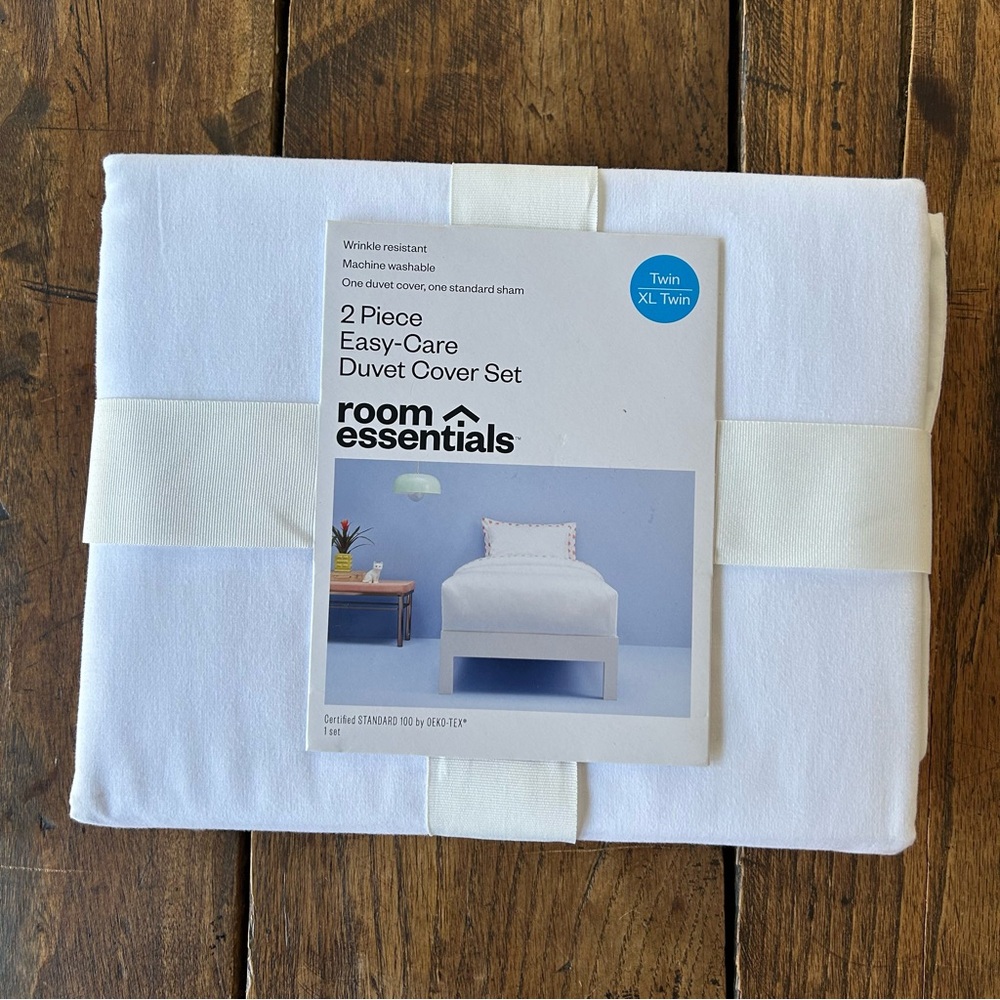 NWT WHITE Twin/Twin XL Duvet Cover & Sham